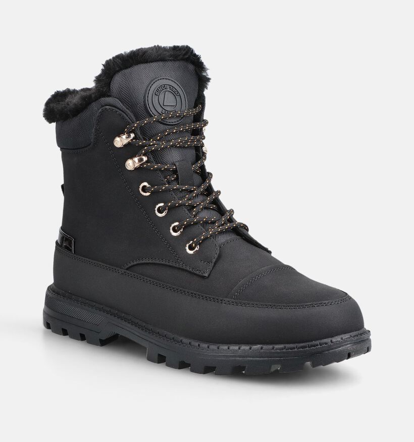 Luhta Reilu MS Boots &agrave; lacets en Noir pour femmes (378594) - pour semelles orthop&eacute;diques