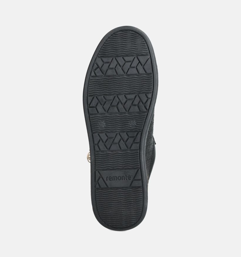 Remonte Zwarte Sneakers met Veter en Rits voor dames (360408) - geschikt voor steunzolen