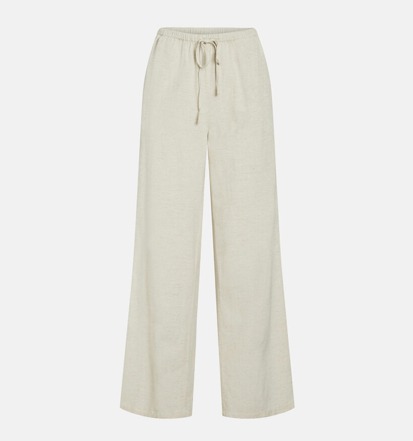 Vila Prisilla Pantalon classiques en Beige pour femmes (368062)