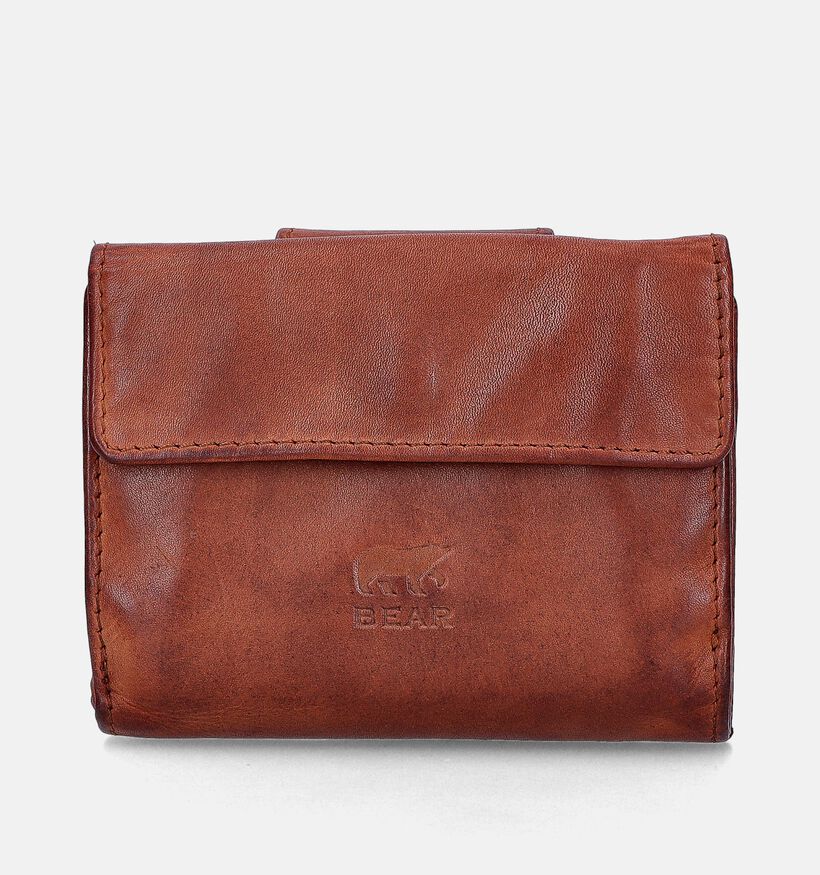 Bear Design Porte-monnaie à rabat en Cognac pour femmes (358867)