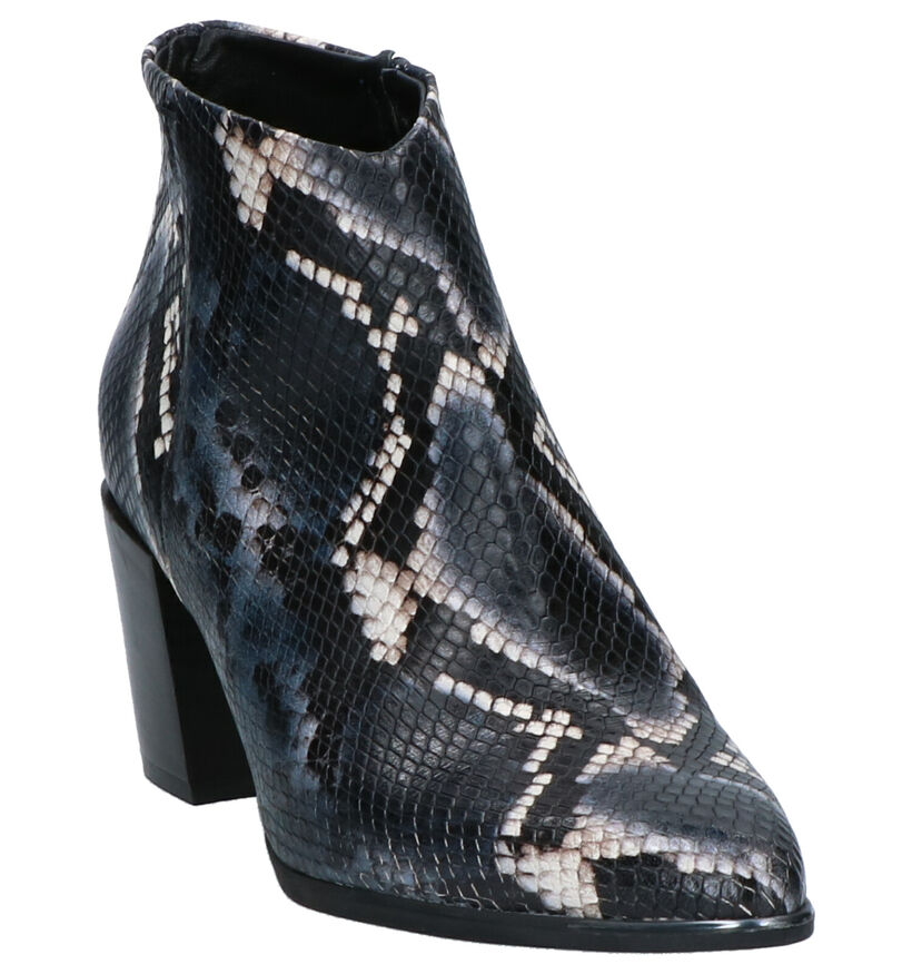Via Limone Bottillons à talons en Bleu foncé en cuir (262561)