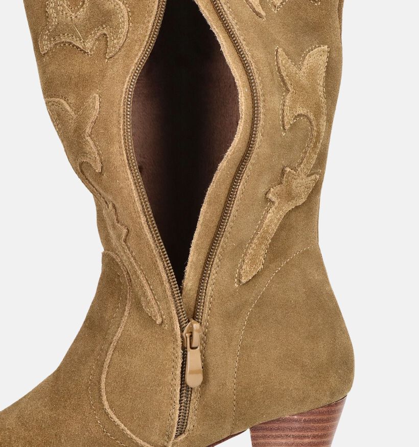 La Strada Kakigroene Lange Cowboylaarzen voor dames (379601)