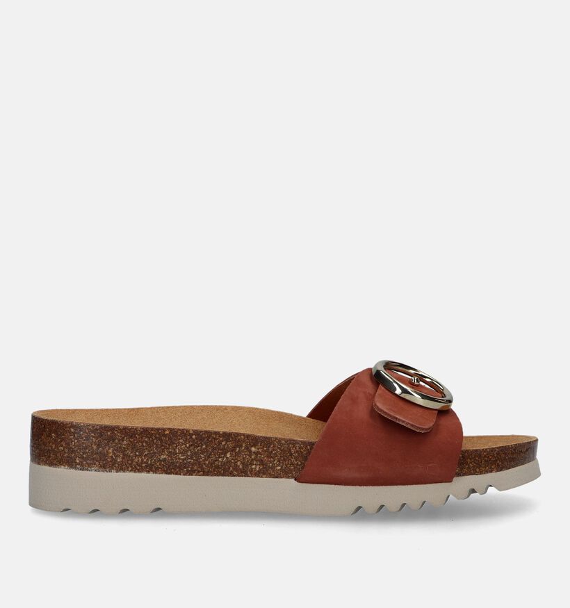 Scholl Malibu Mule Nu-pieds en Brun en cuir (336772)