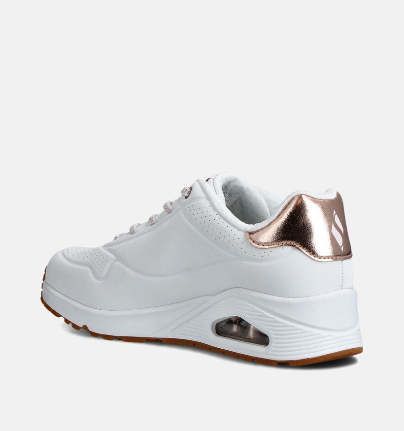 Skechers Uno Shimmer Baskets sportives en Blanc pour femmes (360893) - pour semelles orthopédiques