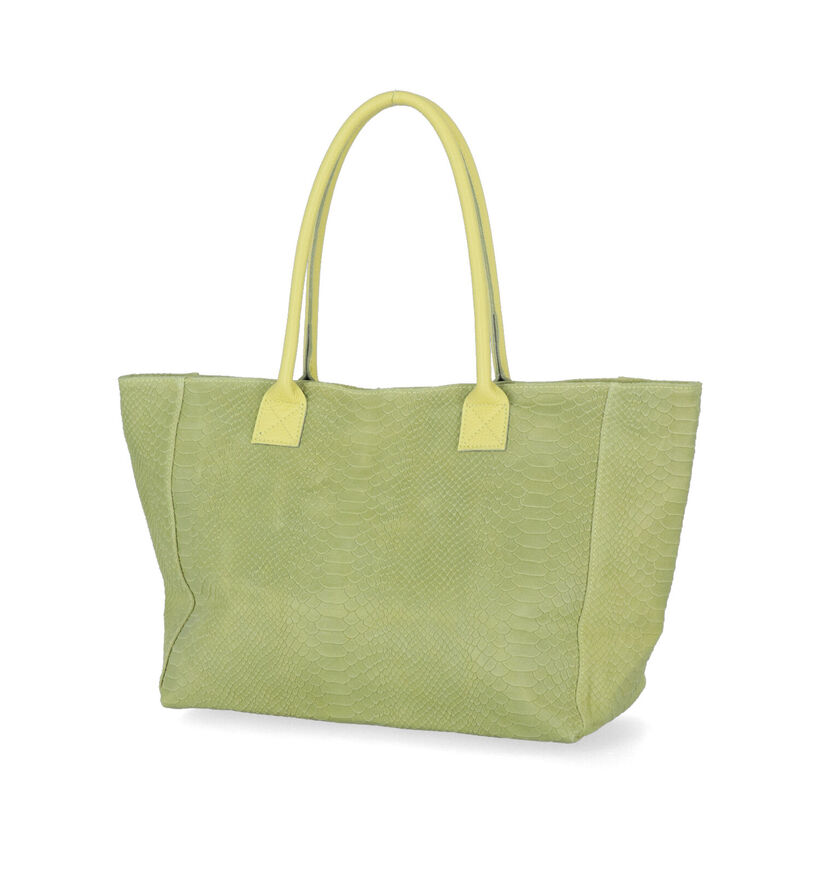 Zeen Lola Gele Shopper in leer (317400)