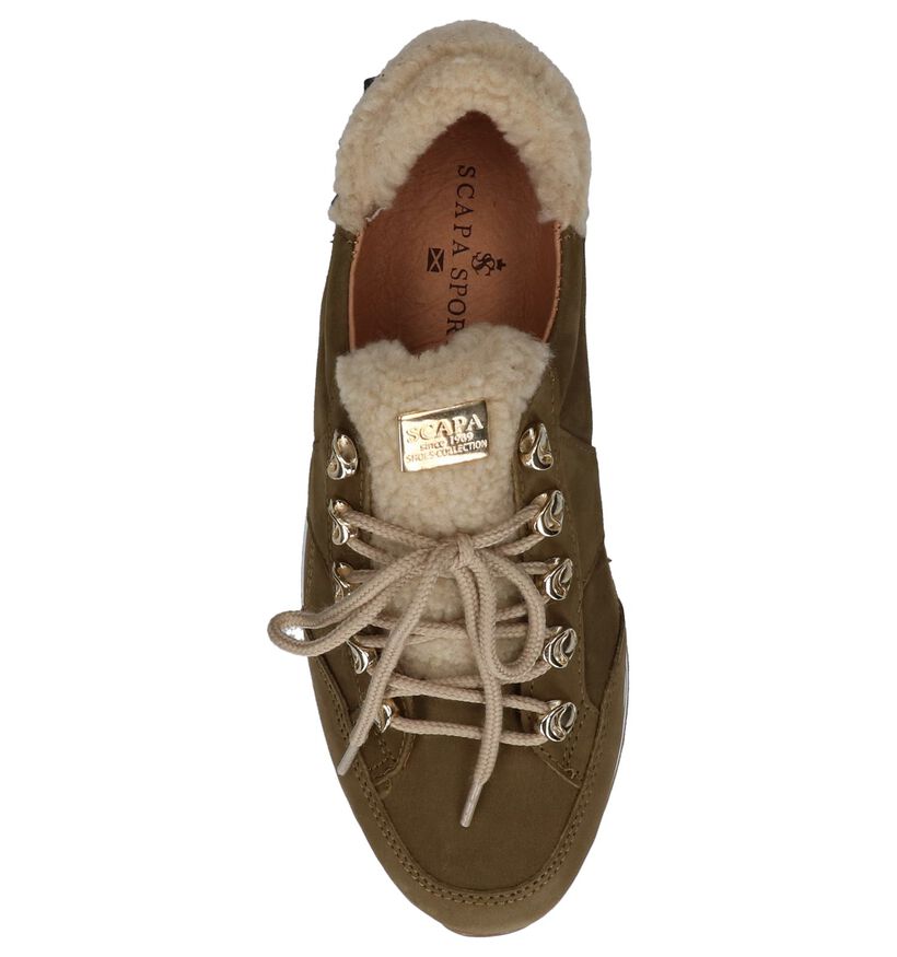 Scapa Kaki Sneakers in daim (227354)