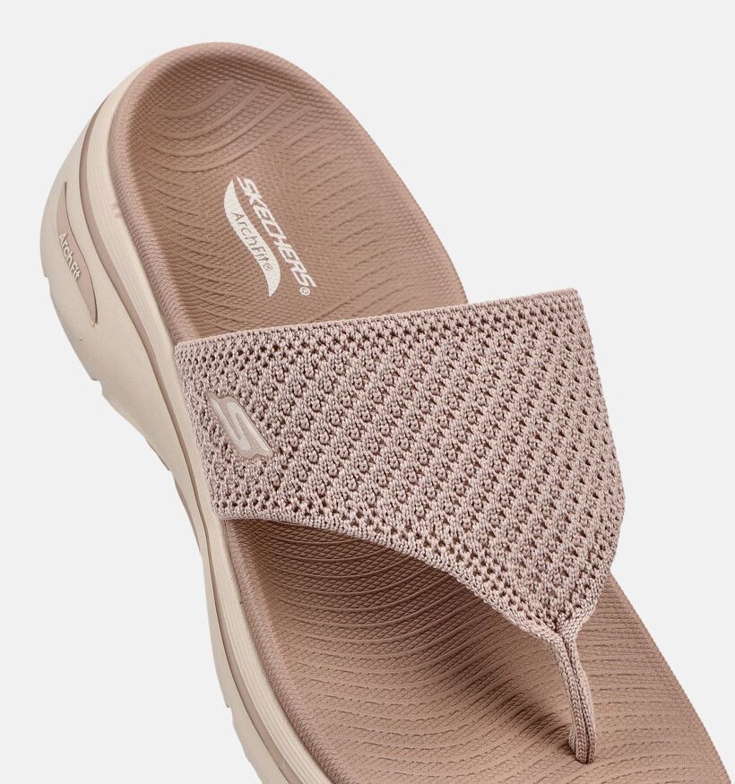 Skechers Arch Fit Taupe Slippers voor dames (371231)