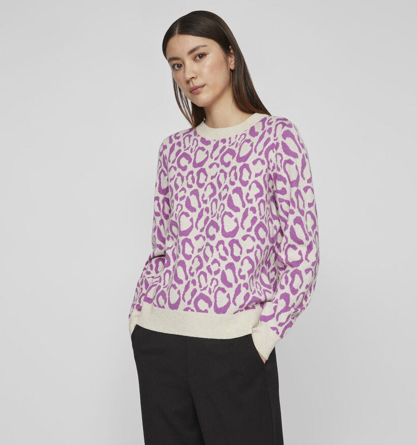 Vila Viril Pull en Mauve pour femmes (337668)