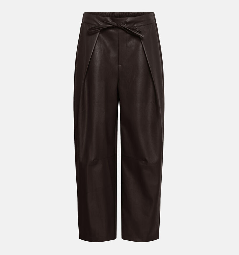 Culture Ronarda Lili Donkerbruine Faux-Leather Broek voor dames (380488)