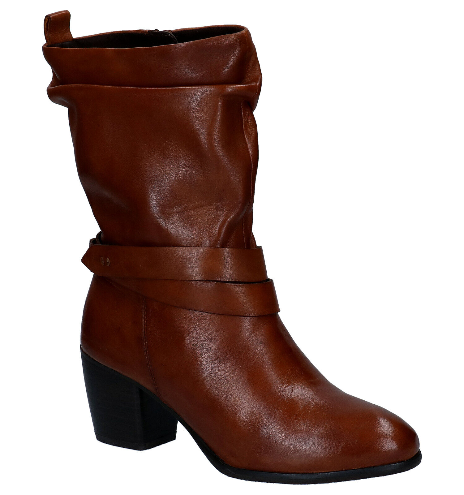 SPM Delphy Cognac Korte Laarzen Dames Laarzen Online op TORFS.BE
