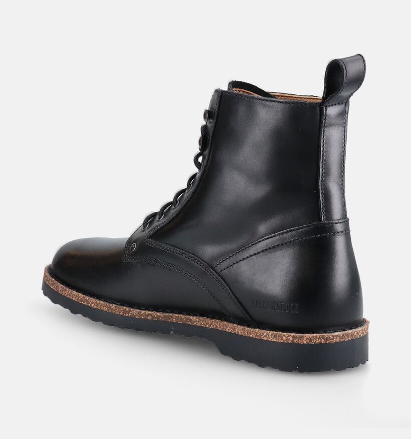 Birkenstock Bryson Leather Boots &agrave; lacets en Noir pour hommes (377030) - pour semelles orthop&eacute;diques