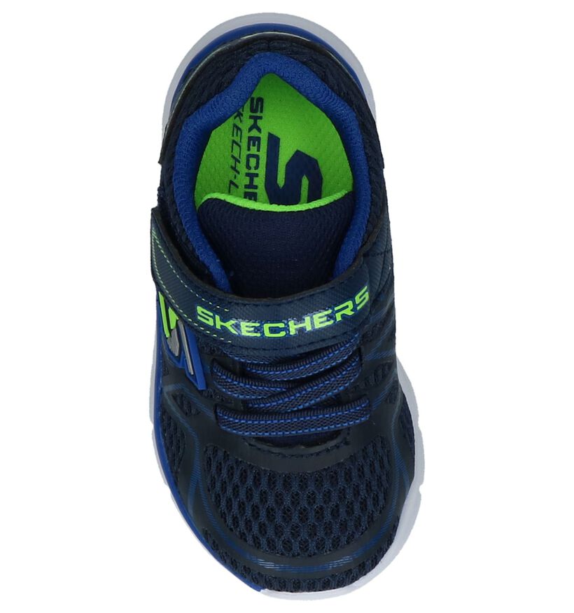 Skechers Baskets basses en Bleu foncé en textile (214938)