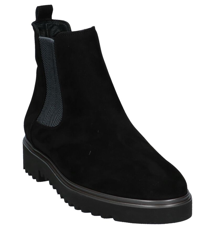 Zwarte Paul Green Chelsea Boots in nubuck (233411)