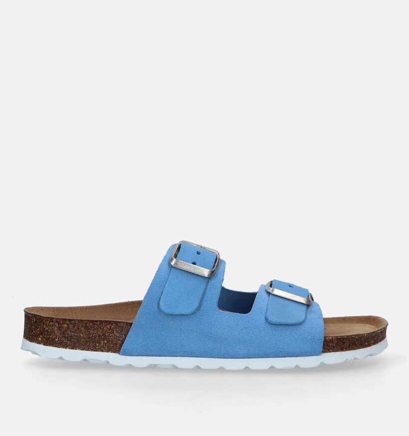 Signatur Blauwe Slippers Signatur Blauwe Slippers in daim (335815)