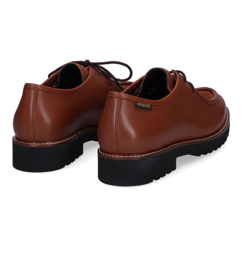 Mephisto Sonie Cognac Veterschoenen voor dames (330835) - geschikt voor steunzolen
