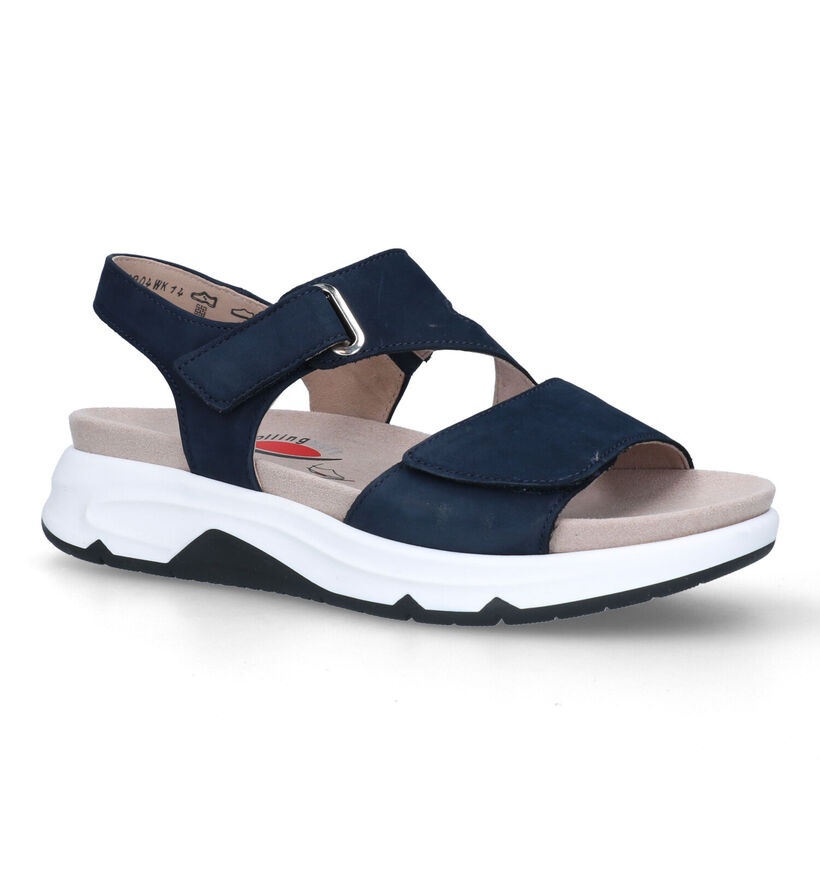 Gabor Rollingsoft Sandales pour semelles orthopédique en Bleu en nubuck (323278)