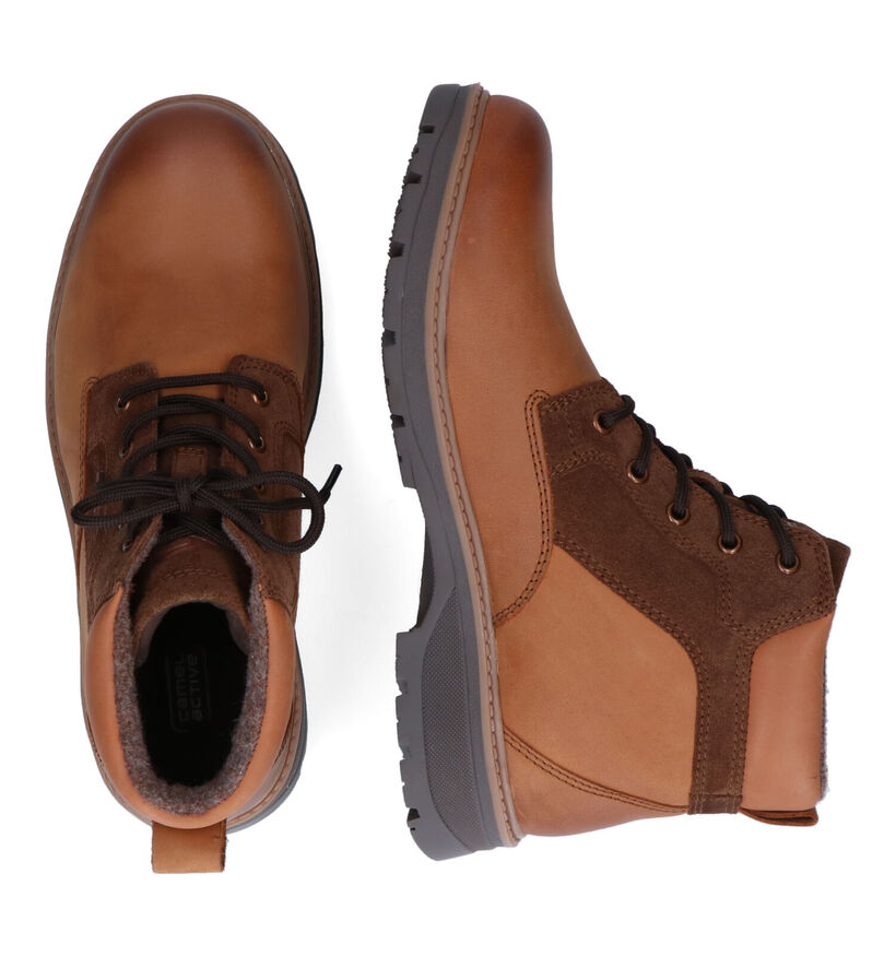 Camel Active Gravity Bottines en Cognac en cuir (296650)