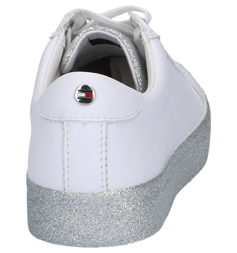 Donkerblauwe Tommy Hilfiger Sparkle Outsole Glitter Sneaker in leer (212205)