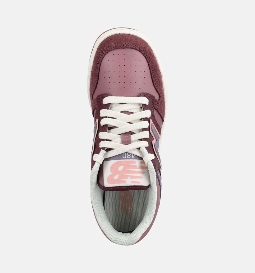 New Balance 480 Baskets basses en Bordeaux pour filles, gar&ccedil;ons (377321) - pour semelles orthop&eacute;diques
