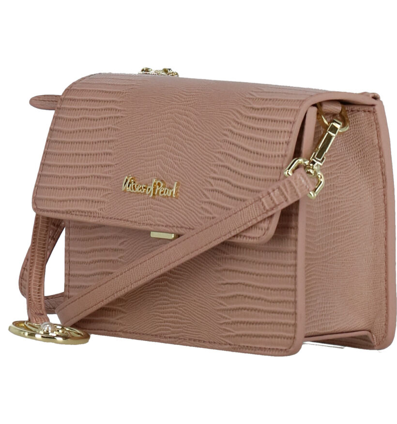 Kisses of Pearl Michelle Sac Porté Croisé en Rose en simili cuir (273746)