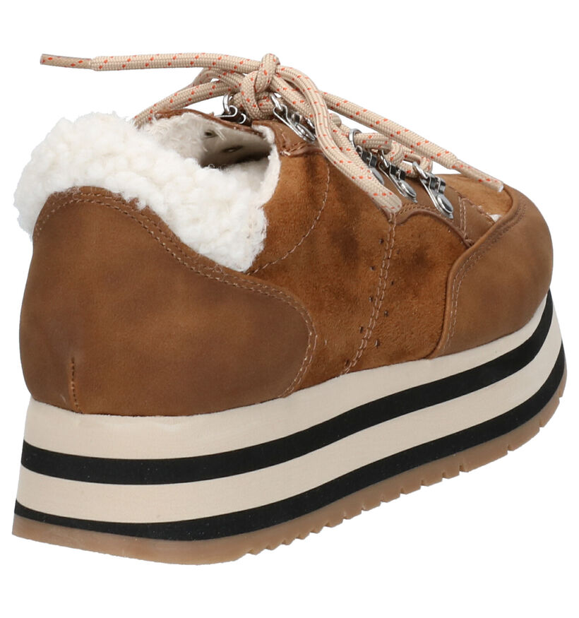 Youh! Cognac Veterschoenen in stof (255760)