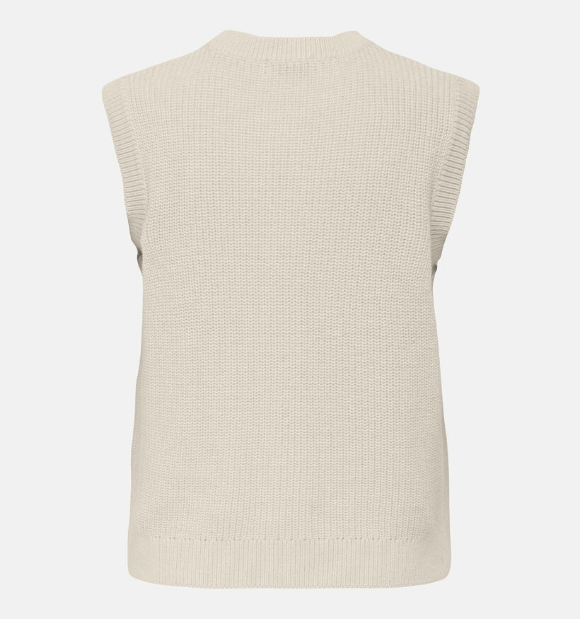 JDY Stella Ecru Mouwloze Gilet Gouden Knopen voor dames (362441)