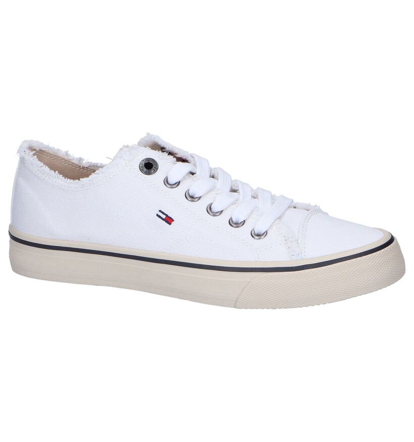Witte Sneakers Tommy Hilfiger Lowcut Tommy Jeans in stof (252685)