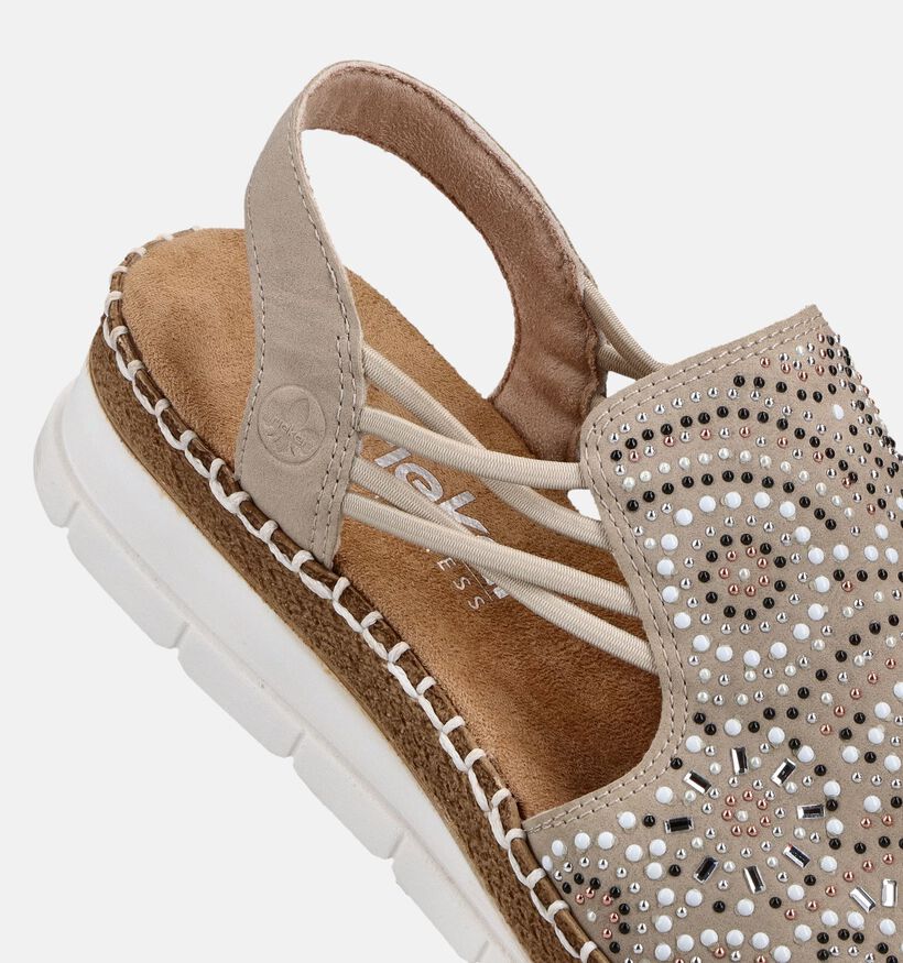 Rieker Antistress Sandales compens&eacute;es en Rose pour femmes (370387)