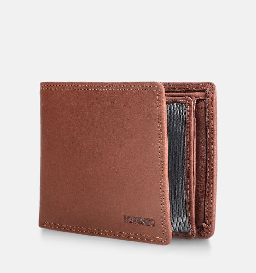 Euro-Leather Porte-monnaie en Cognac pour hommes (375841)