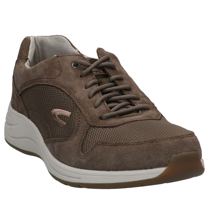 Camel Active Fusion Taupe Veterschoenen in daim (271299)