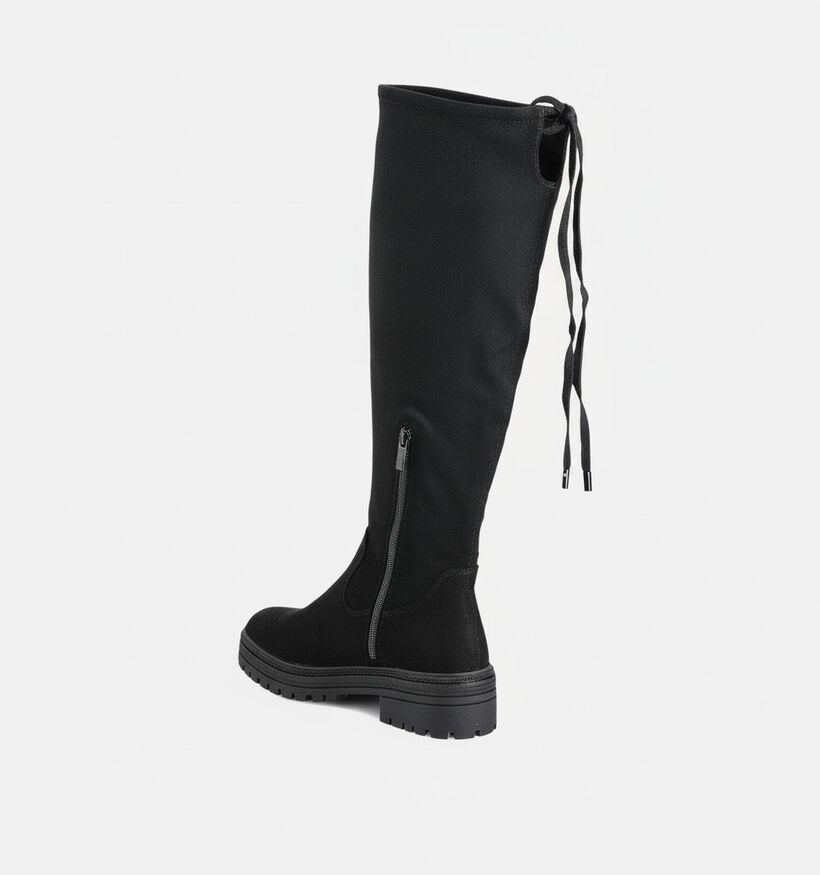 Marco Tozzi Zwarte Overkneelaarzen voor dames (362556)