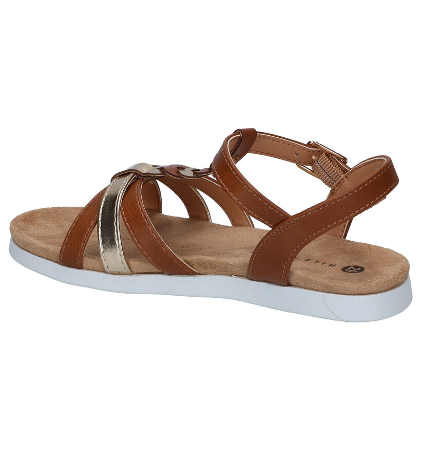 Milo & Mila Sandales en Cognac pour filles (324510)