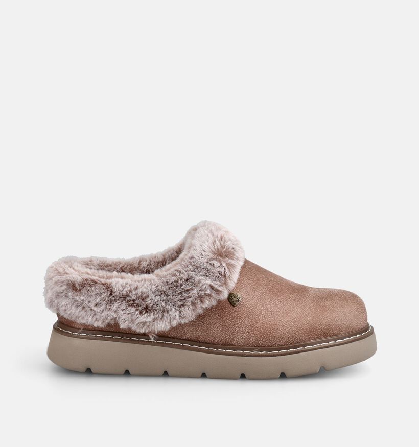 Skechers Keepsakes Lite Cozy Blend Pantoufles ferm&eacute;es en Taupe pour femmes (377958)