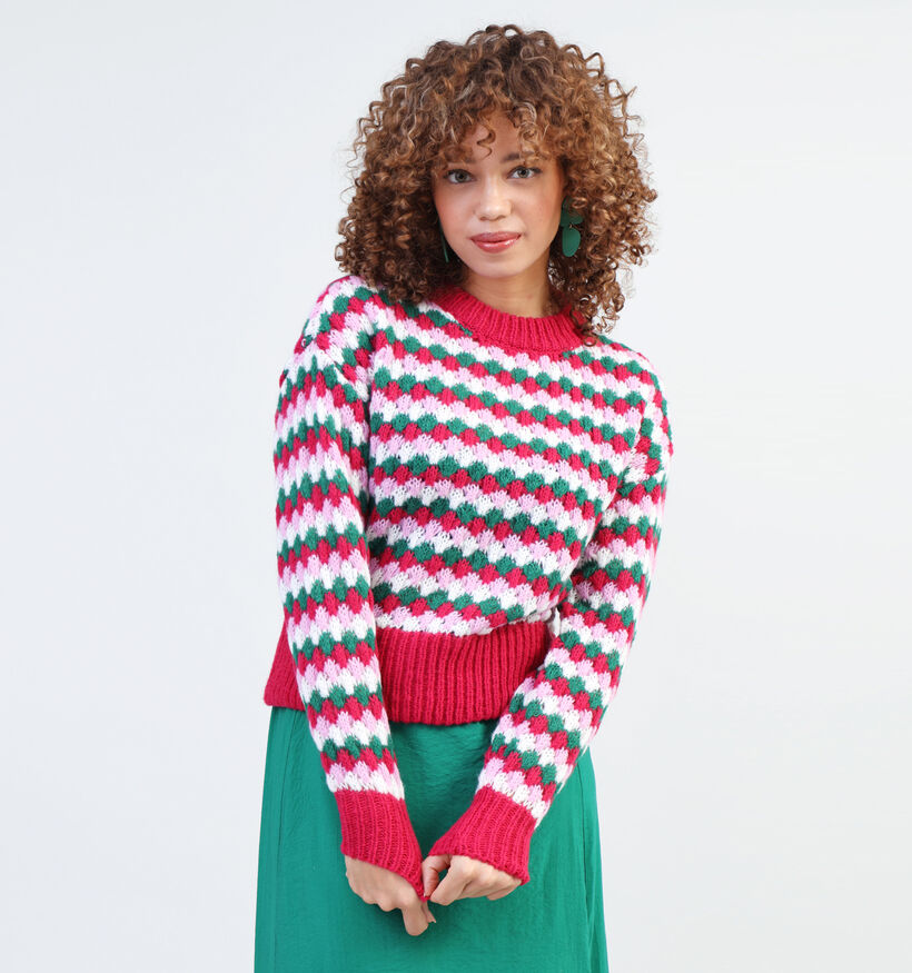 Vila Salula Pull en Rouge pour femmes (335020)