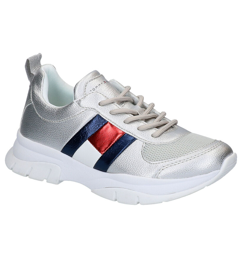 Tommy Hilfiger Baskets basses en Argent en simili cuir (266559)