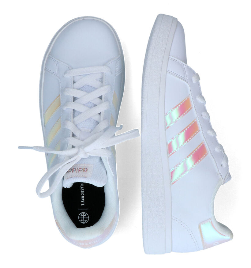 adidas Grand Court 2.0 K Witte Sneakers voor meisjes (332128)