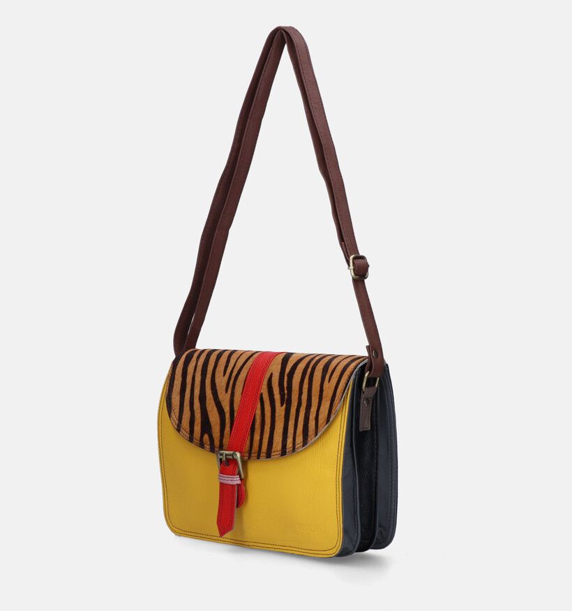 Soruka Adeline Plain Leather Zwarte Crossbody Tas voor dames (342286)