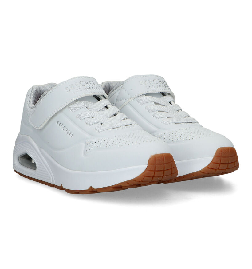Skechers Uno Air Blitz Witte Sneakers voor meisjes (319547)