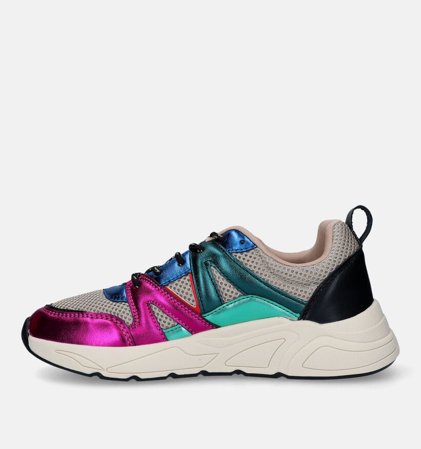 Poelman Baskets casual en Fuchsia pour femmes (341304)