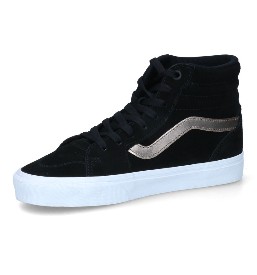 Vans Filmore Hi Baskets de skate en Noir pour femmes (328039)