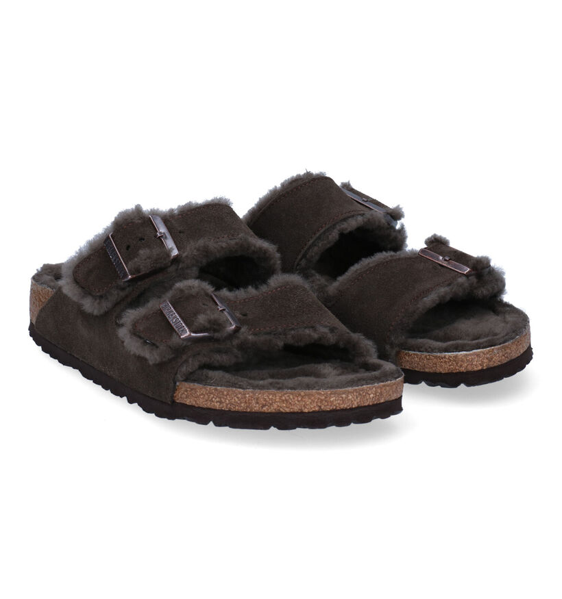 Birkenstock Arizona Grijze Slippers voor heren (330622)