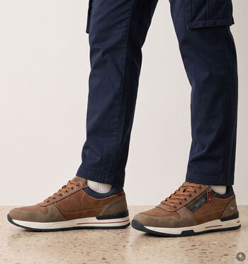 Mustang Lage schoenen Cognac/Blauw