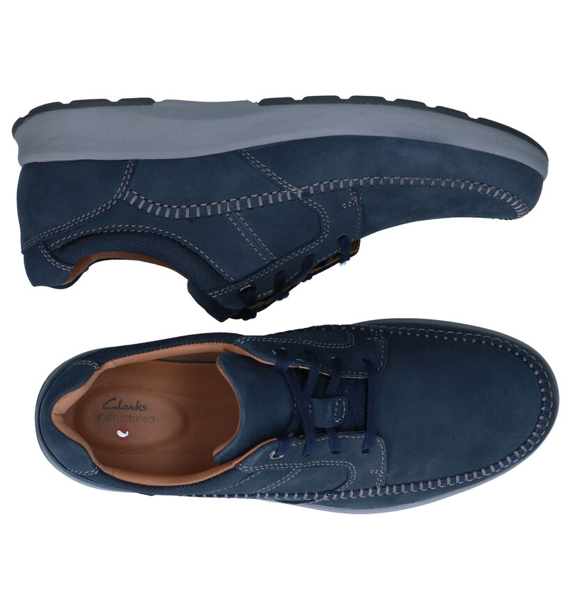 Clarks Un Trail Apron Chaussures à lacets en Bleu en nubuck (288893)