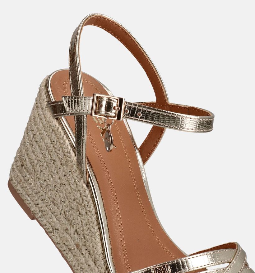 Mexx Noemi Pakina Sandales compens&eacute;es en Or pour femmes (367258)