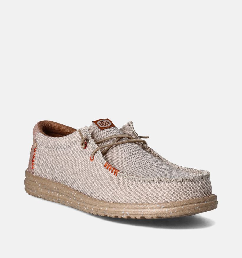 HEYDUDE Wally Coastline Jute Mocassins en Beige pour hommes (353468) - pour semelles orthopédiques