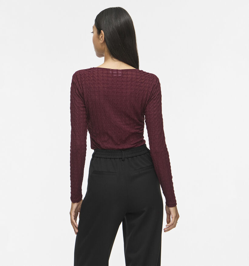 Vila Mirani Bordeaux T-shirt met Lange Mouwen voor dames (379738)
