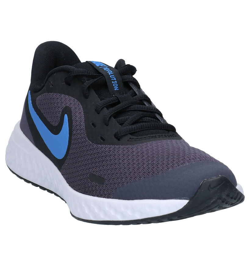 Nike Revolution Blauwe Sneakers in leer (284480)