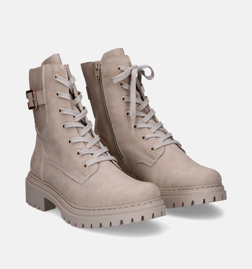 Rieker Boots à lacets en Écru pour femmes (347439)