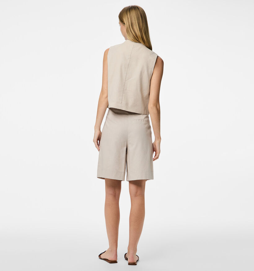 Pieces Tiki Gilet de costume en Beige pour femmes (357392)