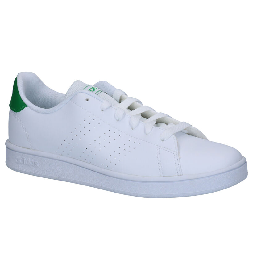 adidas Advantage K Witte Sneakers voor jongens, meisjes (326882)